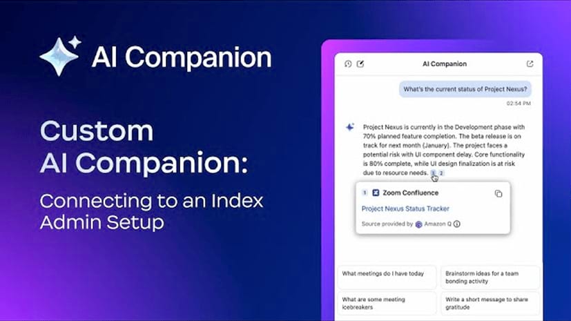 AI Companion personnalisé : connexion à un index - Configuration administrateur 